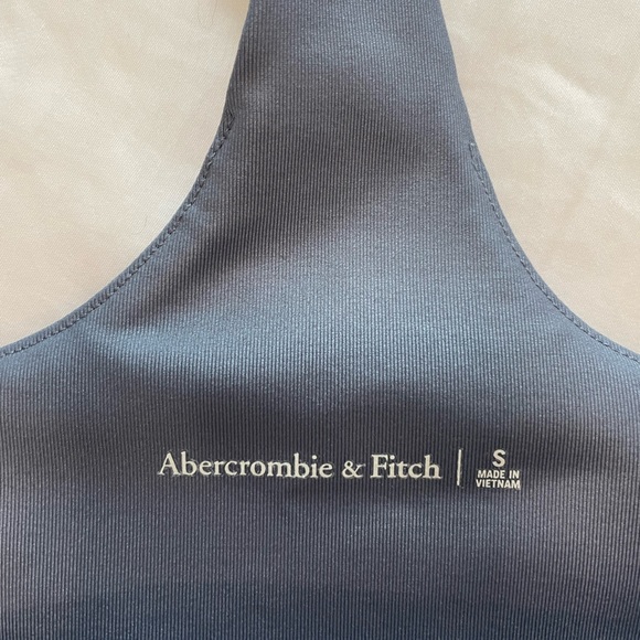 Blue Abercrombie Workout Crop Tank - Picture 3 of 3